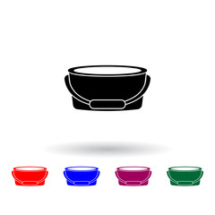 Poster - a tin of paint multi color icon. Elements of art and painting set. Simple icon for websites, web design, mobile app, info graphics
