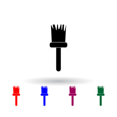 Poster - tassel multi color icon. Elements of art and painting set. Simple icon for websites, web design, mobile app, info graphics