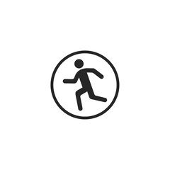 Aufkleber - fast run icon vector on white background. running symbol logo design inspiration