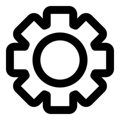 Poster - Gear wheel icon. Outline gear wheel vector icon for web design isolated on white background