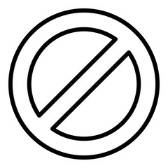 Poster - Restricted circle icon. Outline restricted circle vector icon for web design isolated on white background