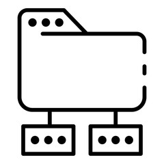 Poster - Hosting directory icon. Outline hosting directory vector icon for web design isolated on white background