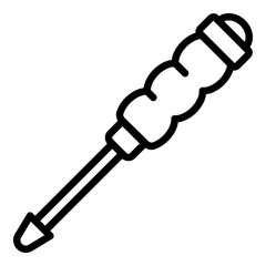 Poster - Big screwdriver icon. Outline big screwdriver vector icon for web design isolated on white background