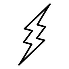 Poster - Lightning zigzag icon. Outline lightning zigzag vector icon for web design isolated on white background