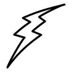 Poster - Slanting lightning icon. Outline slanting lightning vector icon for web design isolated on white background