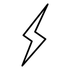 Poster - Lightning contour icon. Outline lightning contour vector icon for web design isolated on white background