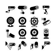 cctv, security camera icons