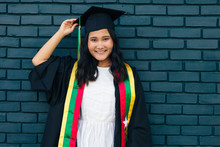 Portrait Of Girl Graduating