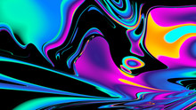 Creative Fluid Colors Backgrounds. Trendy Vibrant Fluid Colors. 3d Render