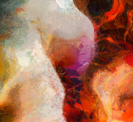 Canvas Print - Colorful Hot Abstract Painting