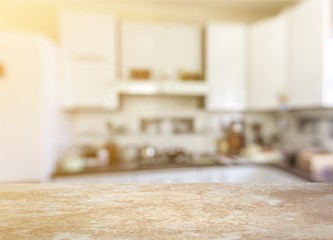 Canvas Print - Wooden brown boards, close-up view