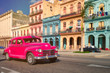 Antique car and colorful buildings in old Havana