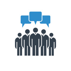 Poster - group of people and social network concept icon