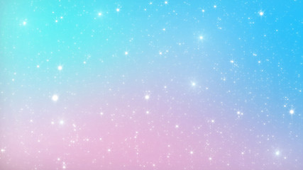 Wall Mural - holographic abstract kawaii universe princess colors fantasy pastel fairy rainbow stars and blurs ba