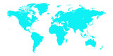 Fototapeta Mapy -  Colorful vector world map. North and South America, Asia, Europe, Africa, Australia. 