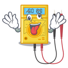 Sticker - Crazy digital multimeter sticks to the cartoon wall