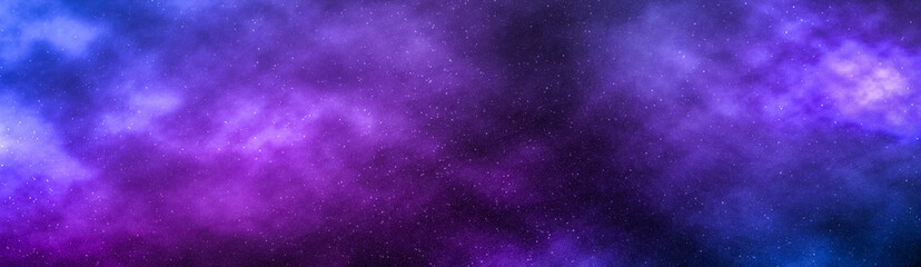 Wall Mural - night sky stars background, nebula clouds in cosmos