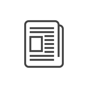 Newspaper icon graphic design template vector
