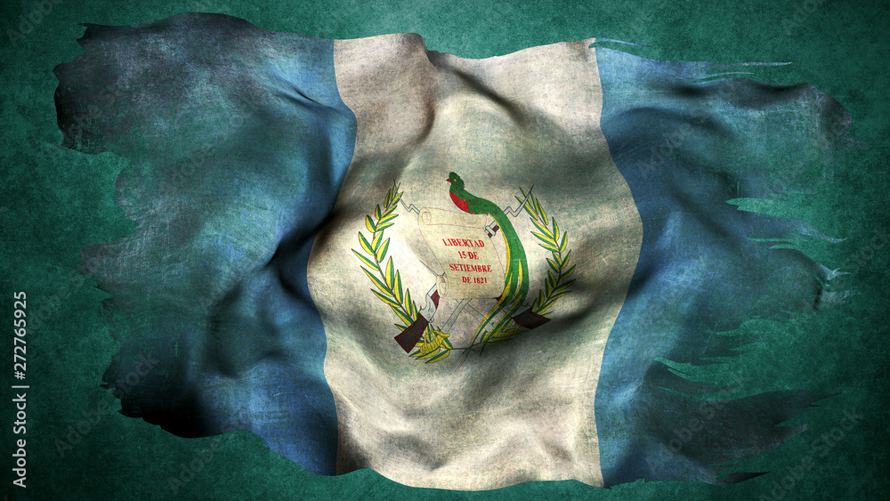 Guatemala turn flag - obrazy, fototapety, plakaty 
