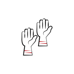 Poster - Firefighter, gloves two color icon