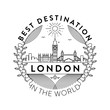 Vector London City Badge, Linear Style