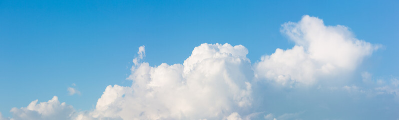 Wall Mural - blue sky background with tiny clouds. panorama