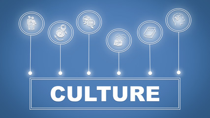 Culture concept. Illustration technology web background. Global network connection.