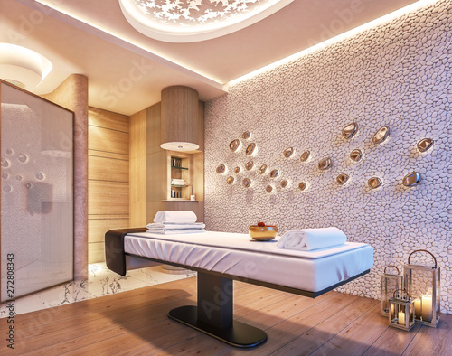Modern Interior Design Of Spa Sauna Concept Of Fine Living