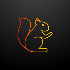 Aufkleber - squirrel nolan icon. Elements of autumn set. Simple icon for websites, web design, mobile app, info graphics