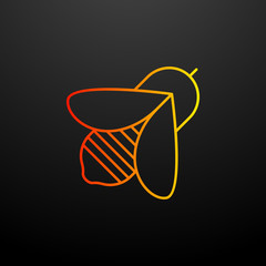 Poster - bee nolan icon. Elements of autumn set. Simple icon for websites, web design, mobile app, info graphics
