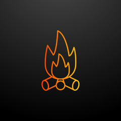 Poster - bonfire nolan icon. Elements of autumn set. Simple icon for websites, web design, mobile app, info graphics