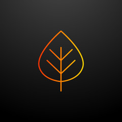 Poster - leaf nolan icon. Elements of autumn set. Simple icon for websites, web design, mobile app, info graphics