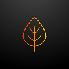 Aufkleber - leaf nolan icon. Elements of autumn set. Simple icon for websites, web design, mobile app, info graphics