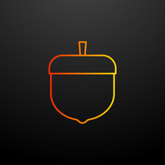 Aufkleber - acorn nolan icon. Elements of autumn set. Simple icon for websites, web design, mobile app, info graphics