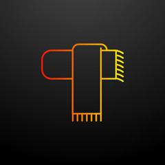 Poster - scarf nolan icon. Elements of autumn set. Simple icon for websites, web design, mobile app, info graphics