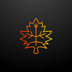 Aufkleber - leaf nolan icon. Elements of autumn set. Simple icon for websites, web design, mobile app, info graphics