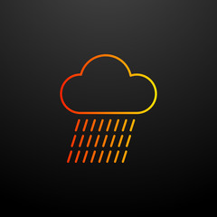 Aufkleber - rain nolan icon. Elements of autumn set. Simple icon for websites, web design, mobile app, info graphics