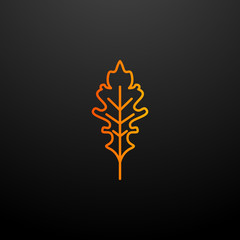 Aufkleber - leaf nolan icon. Elements of autumn set. Simple icon for websites, web design, mobile app, info graphics