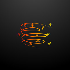 Poster - wind nolan icon. Elements of autumn set. Simple icon for websites, web design, mobile app, info graphics