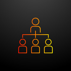 Poster - organization structure nolan icon. Elements of business organisation set. Simple icon for websites, web design, mobile app, info graphics