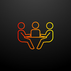 Poster - business discussion nolan icon. Elements of business organisation set. Simple icon for websites, web design, mobile app, info graphics