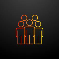 Aufkleber - employees nolan icon. Elements of business organisation set. Simple icon for websites, web design, mobile app, info graphics