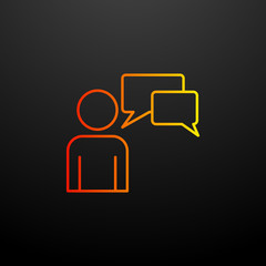 Aufkleber - business conversation nolan icon. Elements of business organisation set. Simple icon for websites, web design, mobile app, info graphics