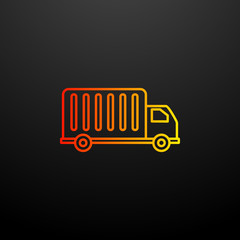 Poster - Delivery truck nolan icon. Elements of global logistics set. Simple icon for websites, web design, mobile app, info graphics