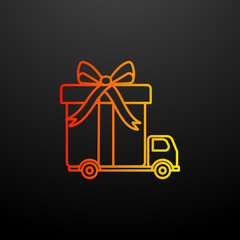 Poster - Delivery truck nolan icon. Elements of global logistics set. Simple icon for websites, web design, mobile app, info graphics