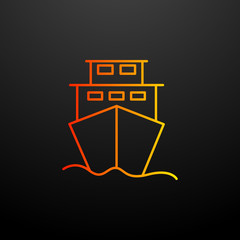 Poster - Ship nolan icon. Elements of global logistics set. Simple icon for websites, web design, mobile app, info graphics