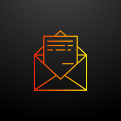 Aufkleber - Send mail nolan icon. Elements of global logistics set. Simple icon for websites, web design, mobile app, info graphics
