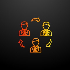 Poster - Teamwork nolan icon. Elements of global logistics set. Simple icon for websites, web design, mobile app, info graphics