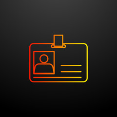 Poster - Id card nolan icon. Elements of global logistics set. Simple icon for websites, web design, mobile app, info graphics