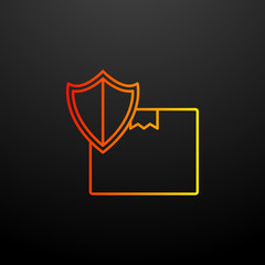 Poster - parcel protection nolan icon. Elements of insurance set. Simple icon for websites, web design, mobile app, info graphics
